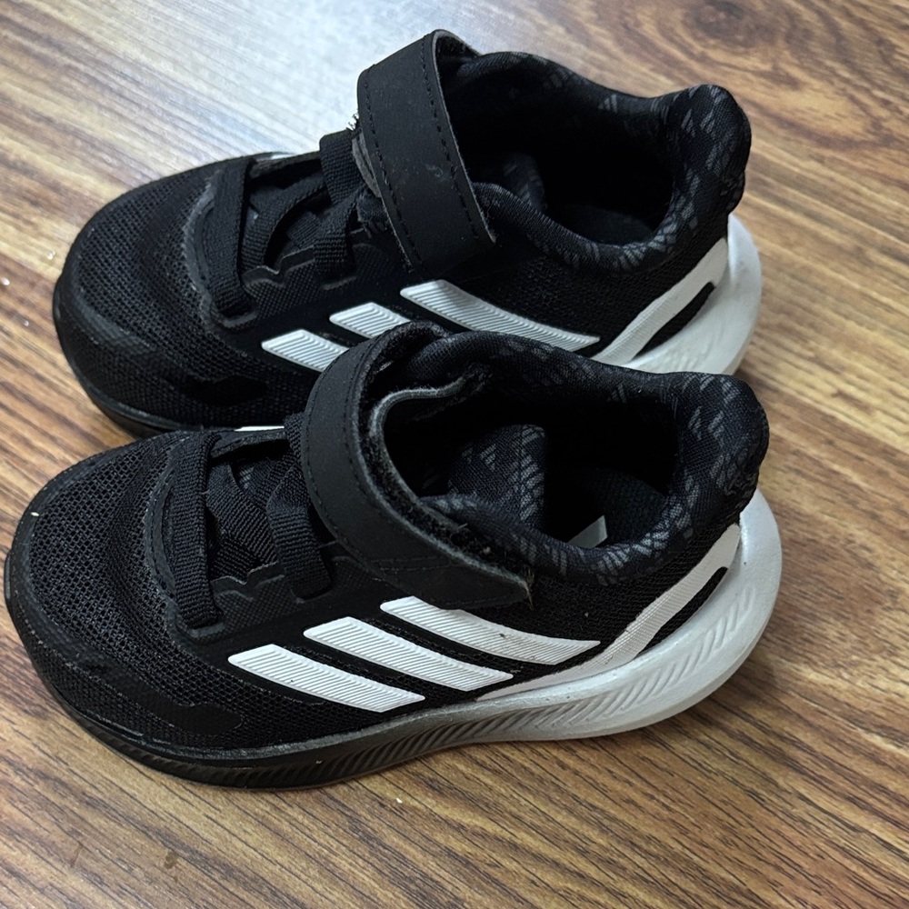 Adidas Toddler Black and White Sneakers
